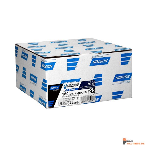 nortonschleifmittel/NORTON_schleifmittel_66252925497 Norton Vulcan Inox Cutting Disc 180x3.2x22.2 GRIT 30_134179